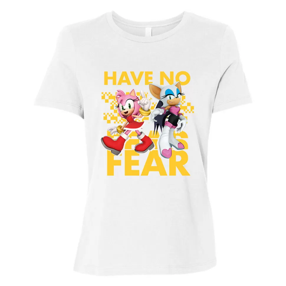 Amy and Rouge Have No Fear Woman's White Tee>SEGA Best Sale