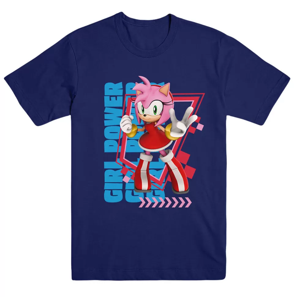 Amy Girl Power Navy Unisex Tee>SEGA Discount