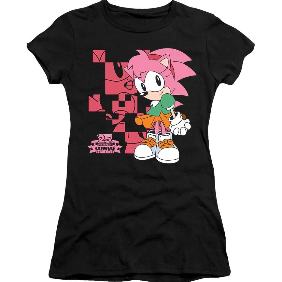 Amy's 25th Anniversary Graphic Women's Black Tee>SEGA Store