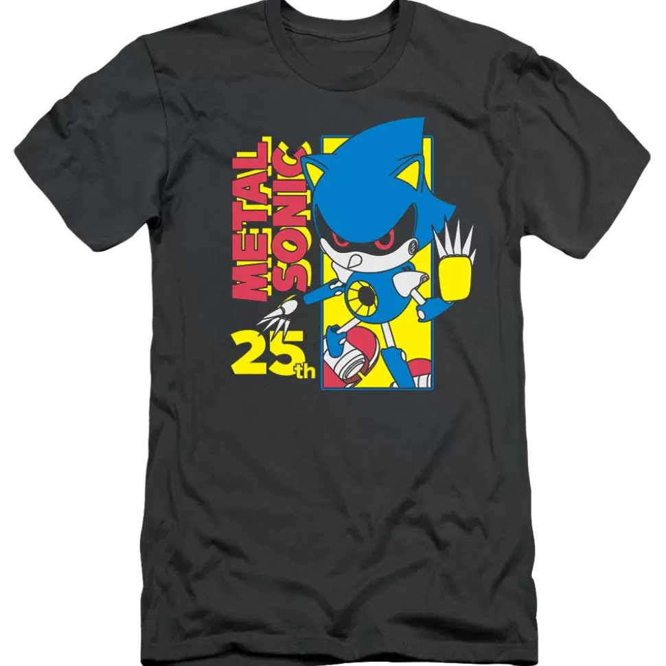 Metal Sonic 25th Anniversary Graphic Charcoal Tee>SEGA Discount