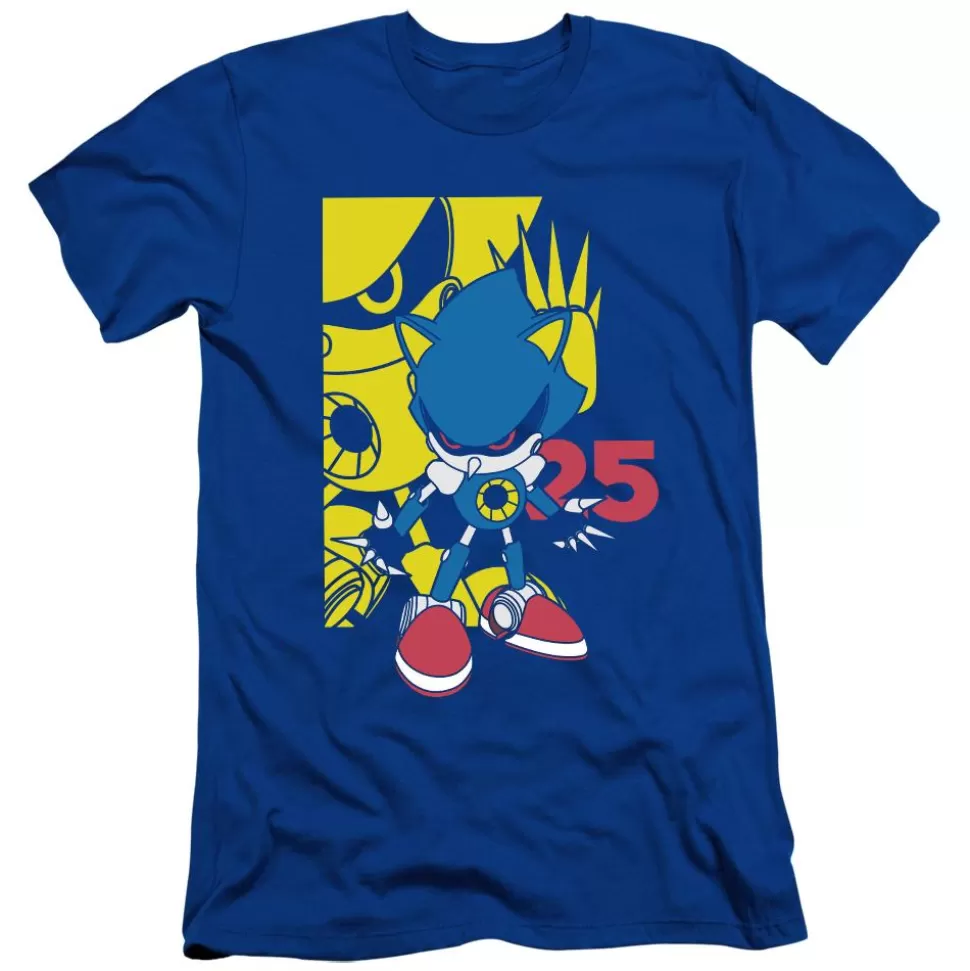 Metal Sonic 25th Anniversary Graphic Royal Blue Tee>SEGA Hot