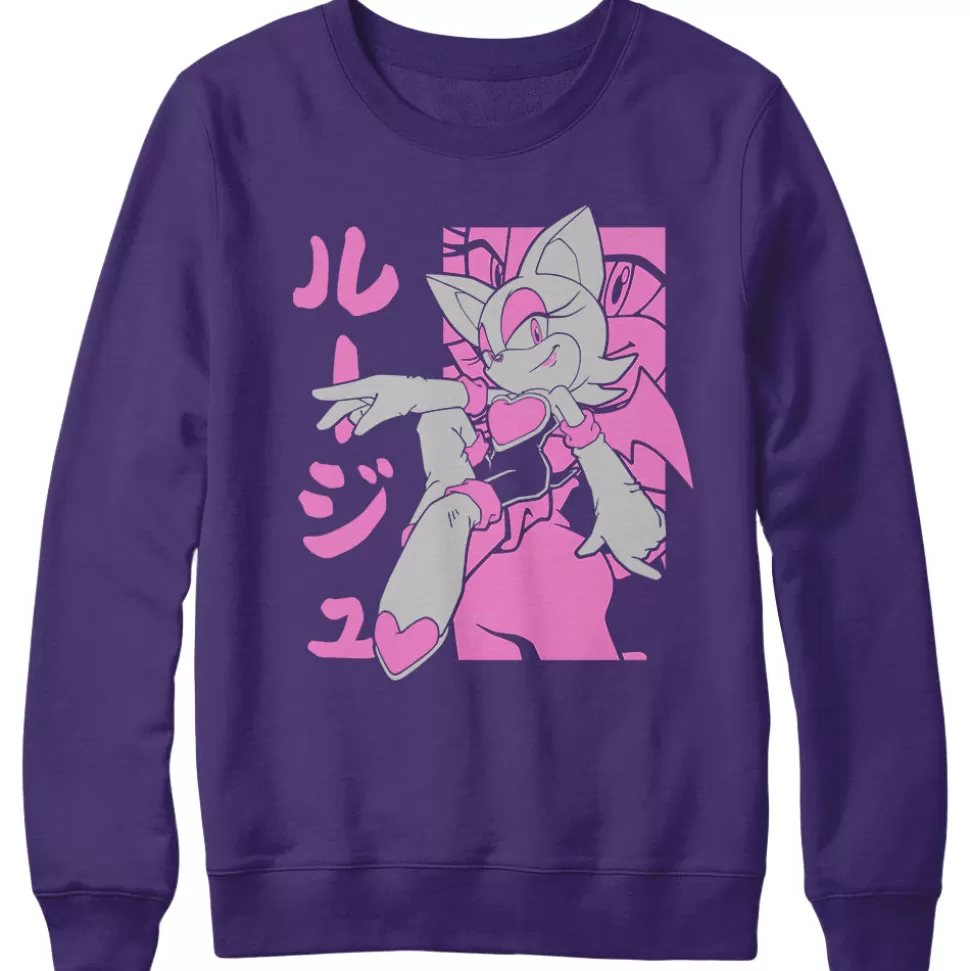 Rouge the Bat Purple Crewneck>SEGA Cheap