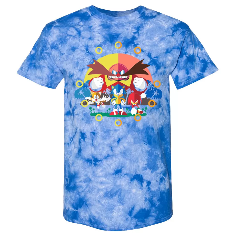 Sonic and Eggman Blue Tie-Dye Tee>SEGA Discount