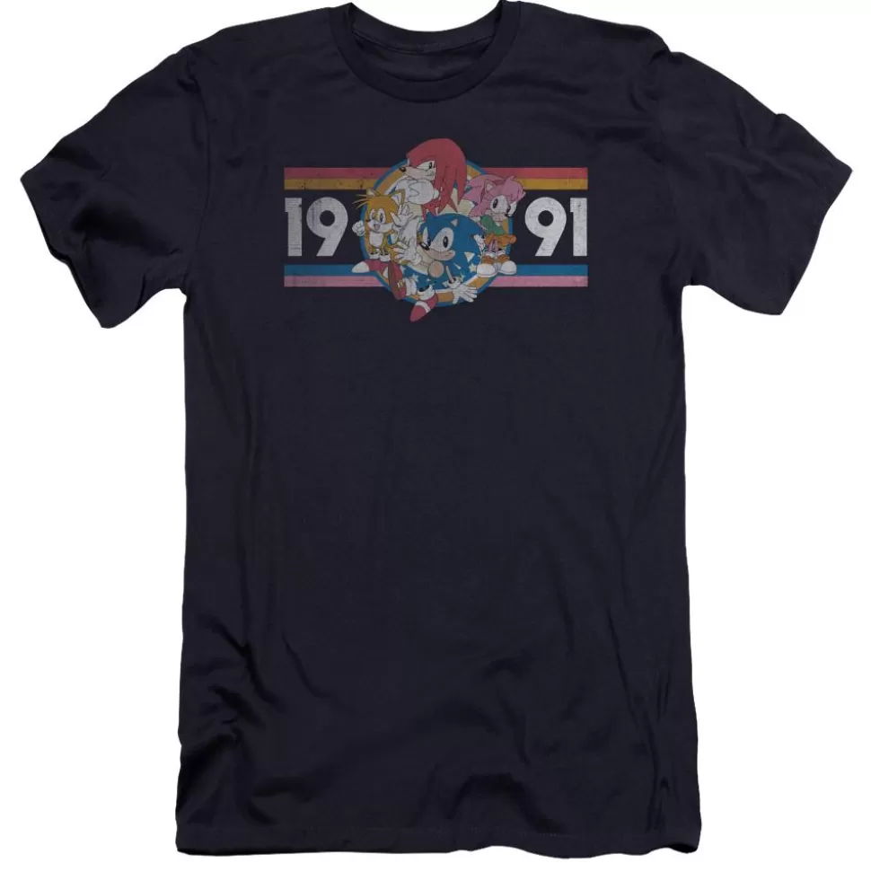 Sonic and Friends Retro Black Tee>SEGA Online