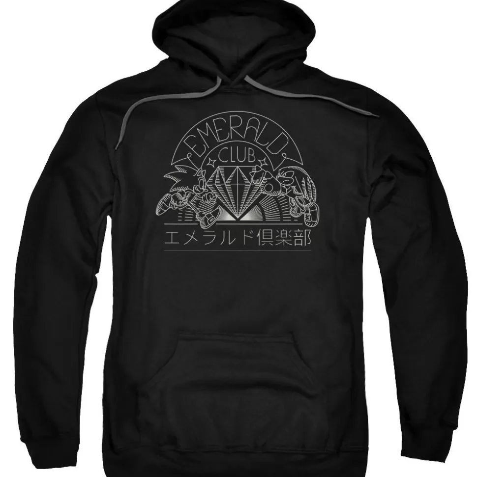 Sonic and Knuckles Emerald Club Black Hoodie>SEGA Store