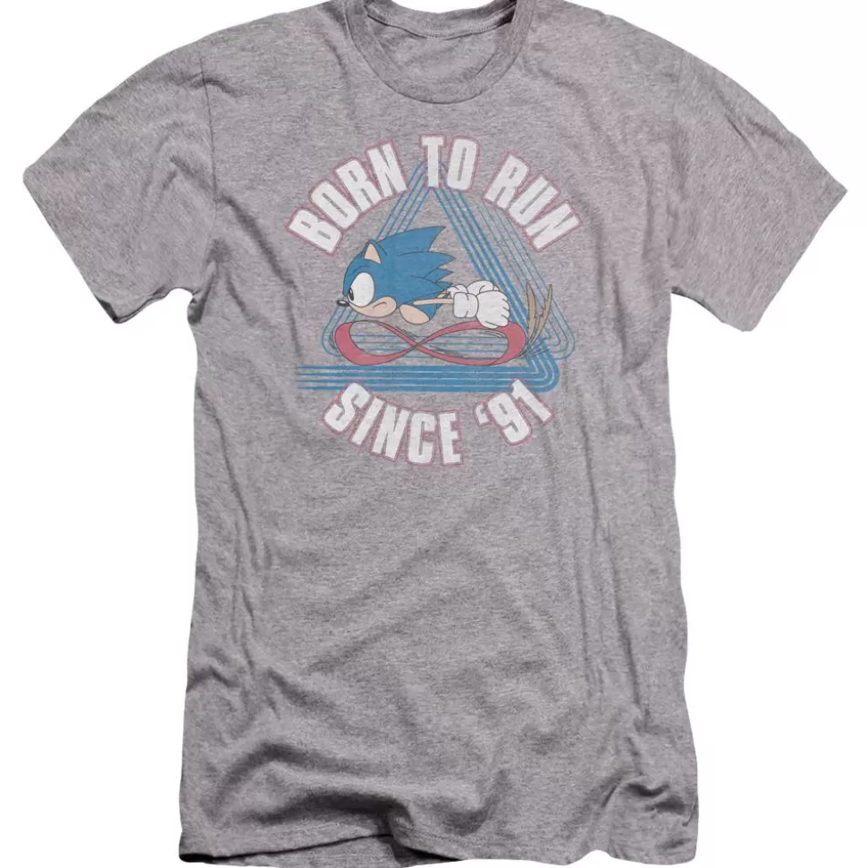 Sonic Born to Run 91 Grey Tee>SEGA Hot