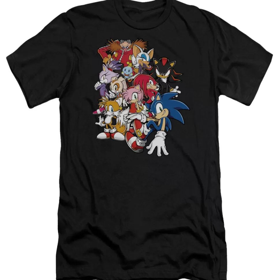 Sonic Cast Black Tee>SEGA Shop