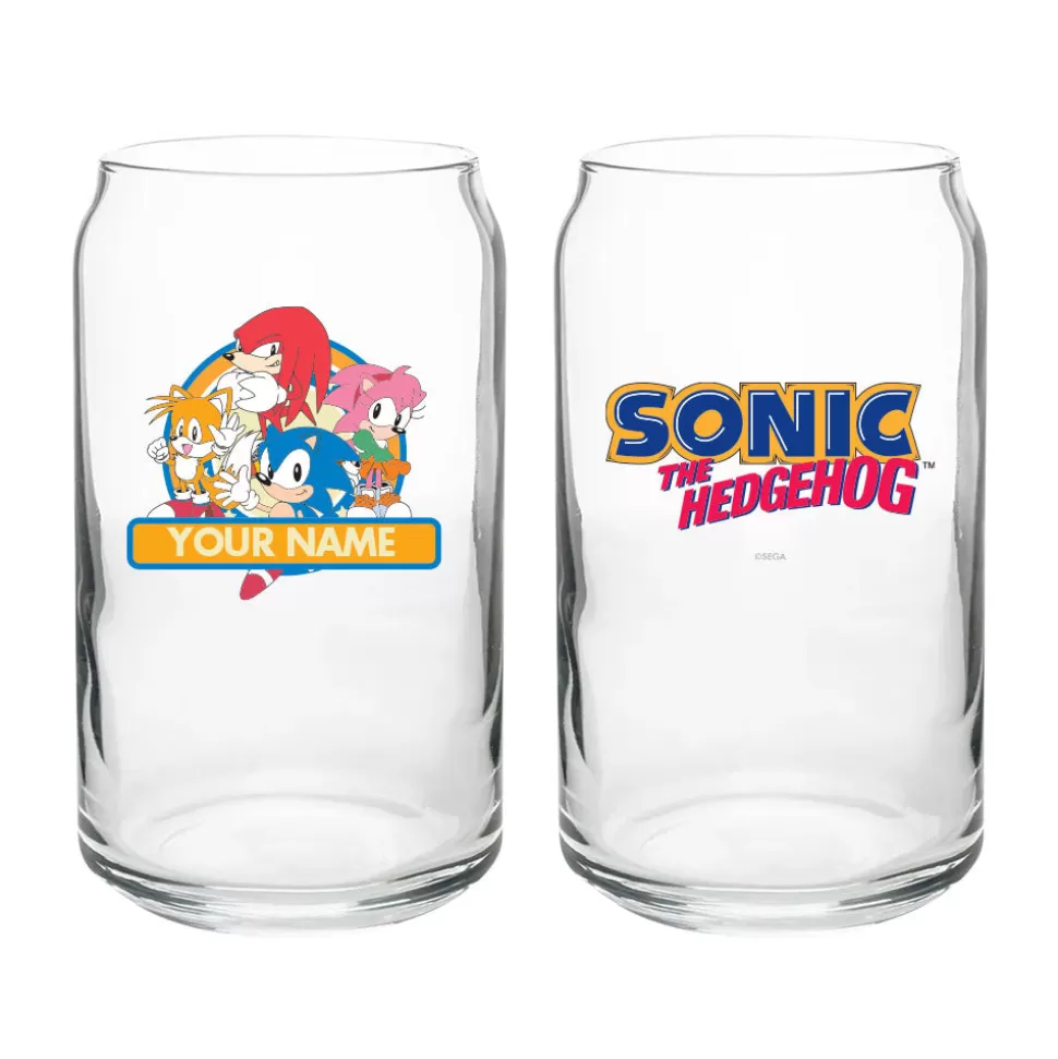 Sonic Character Personalized Can Glass>SEGA Online