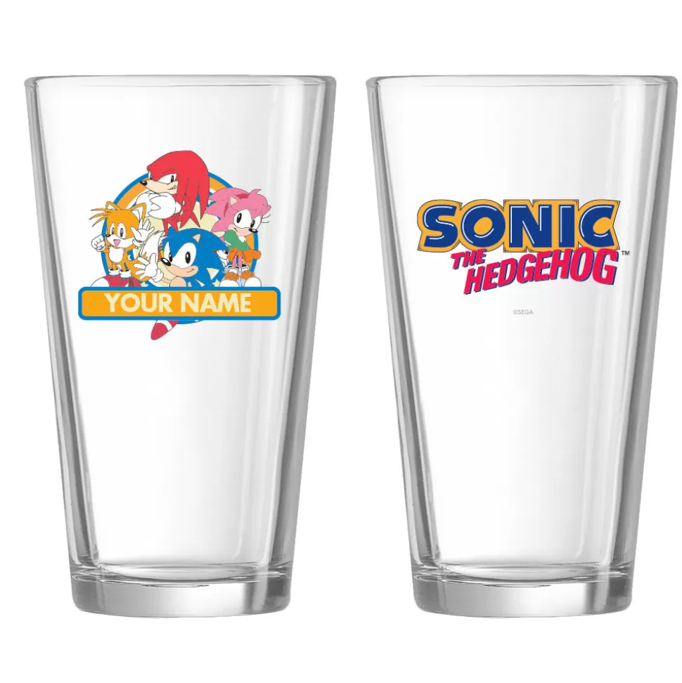 Sonic Character Personalized Pint Glass>SEGA Store