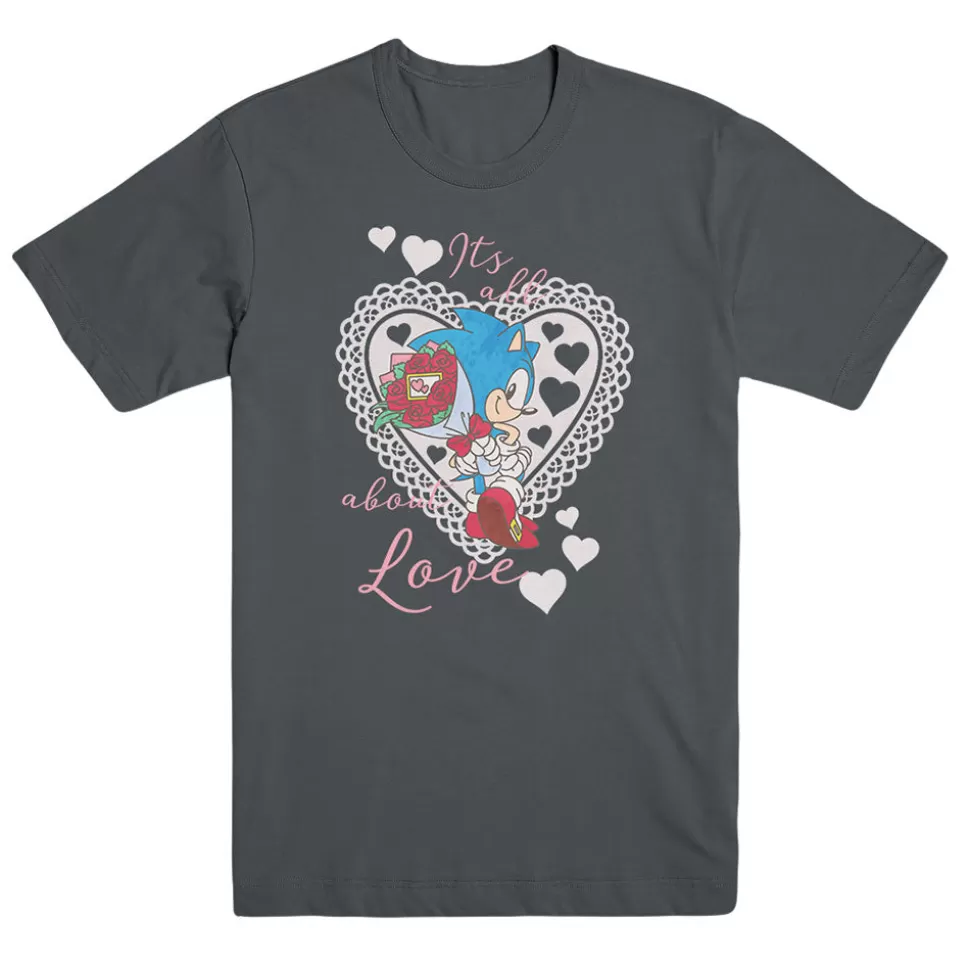 Sonic It's All About Love Charcoal Tee>SEGA Fashion