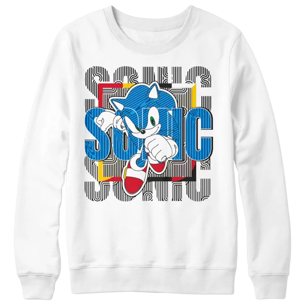 Sonic Jump White Crewneck>SEGA Sale