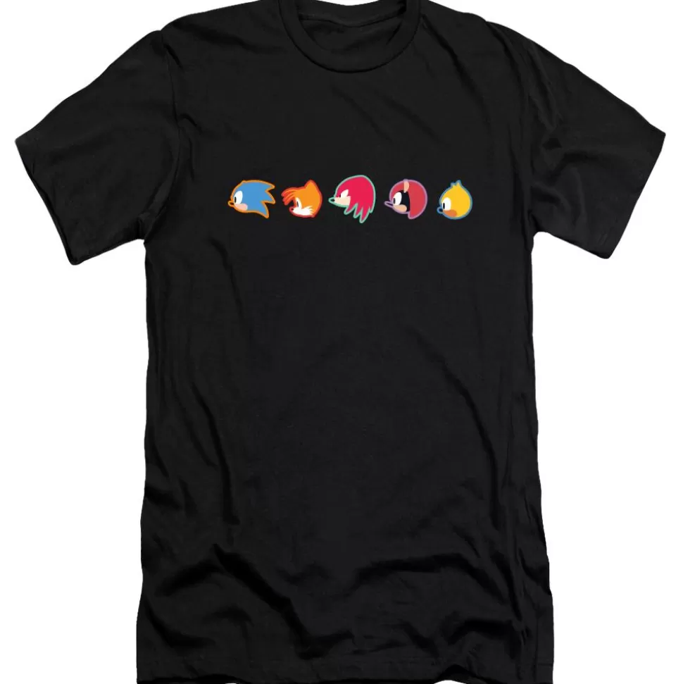 Sonic Mania Plus Character Head Black Tee>SEGA Outlet
