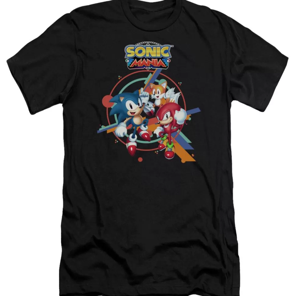 Sonic Mania Sonic and Friends Black Tee>SEGA Outlet
