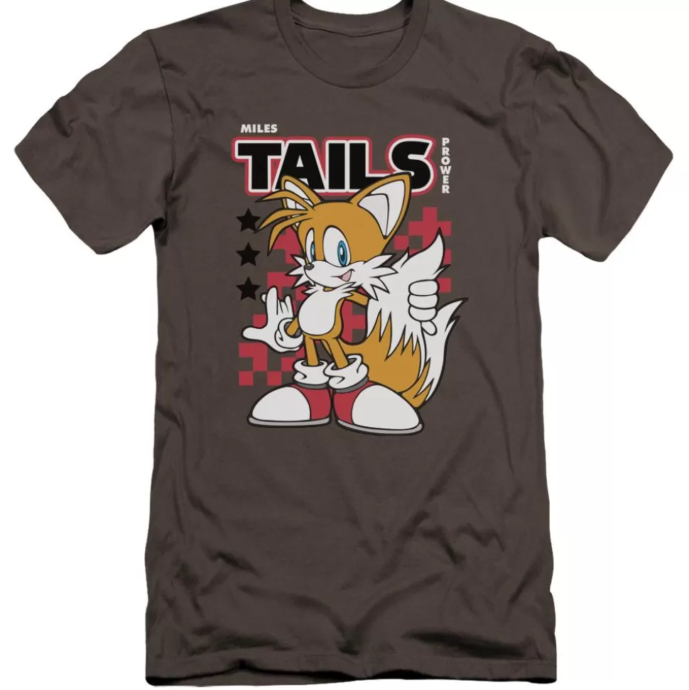 Sonic Miles Tails Prower Charcoal Tee>SEGA New