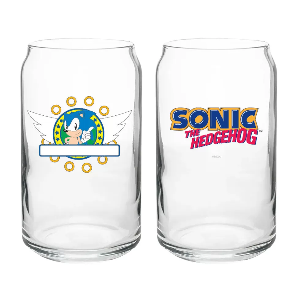 Sonic Rings Personalized Can Glass>SEGA New