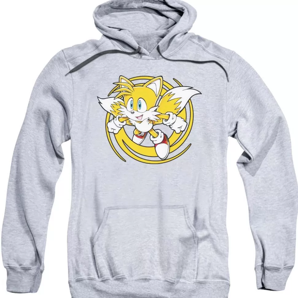 Sonic Swirl Tails Gray Hoodie>SEGA Clearance