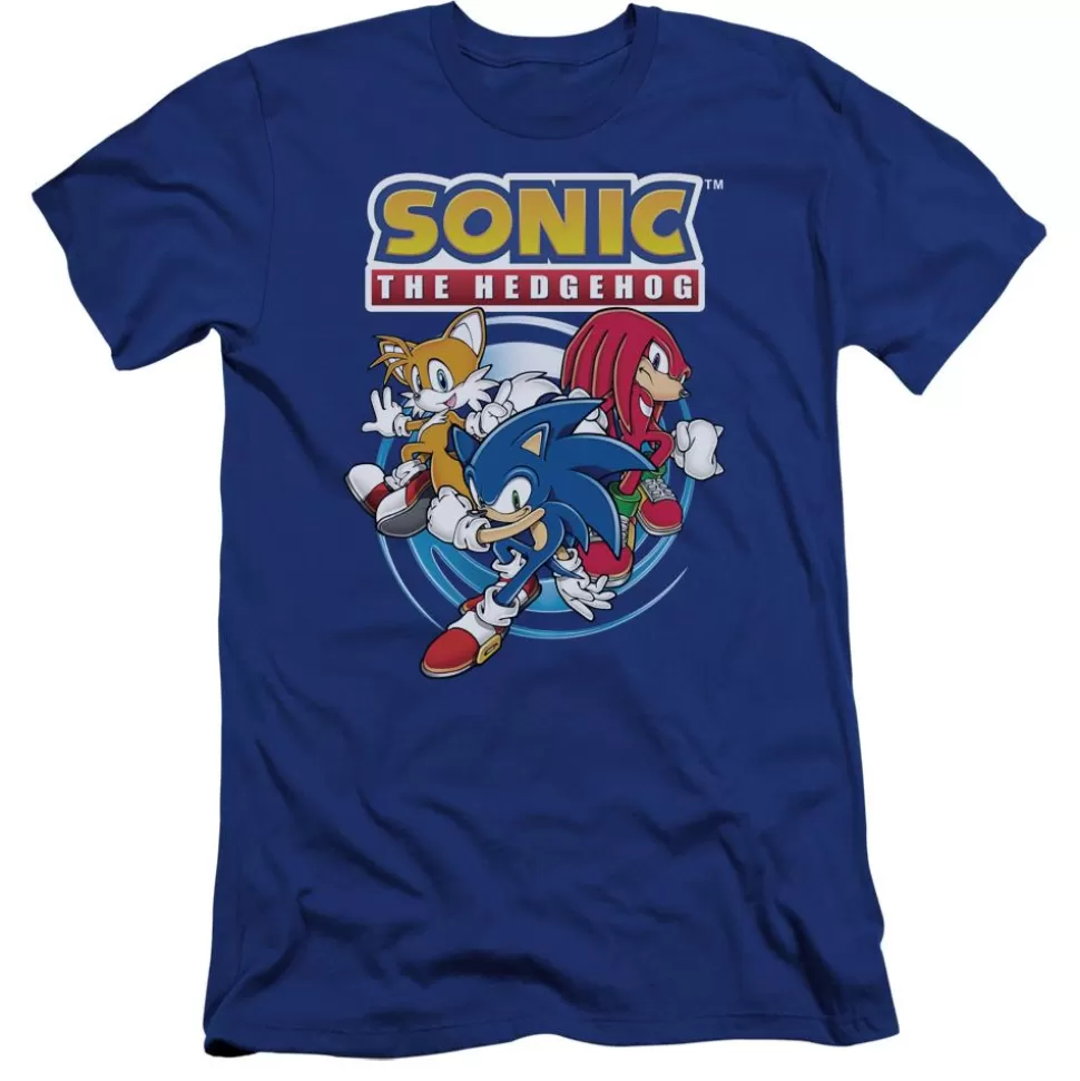 Sonic Tails Knuckles Royal Blue Tee>SEGA Shop