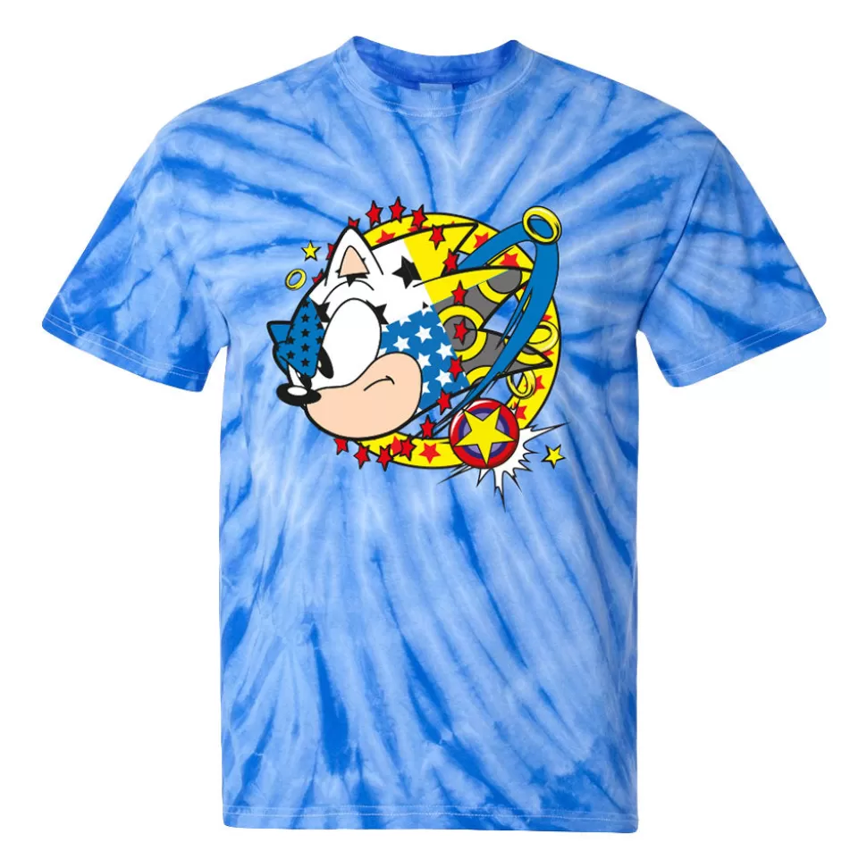 Sonic the Hedgehog Blue Tie-Dye Tee>SEGA Clearance
