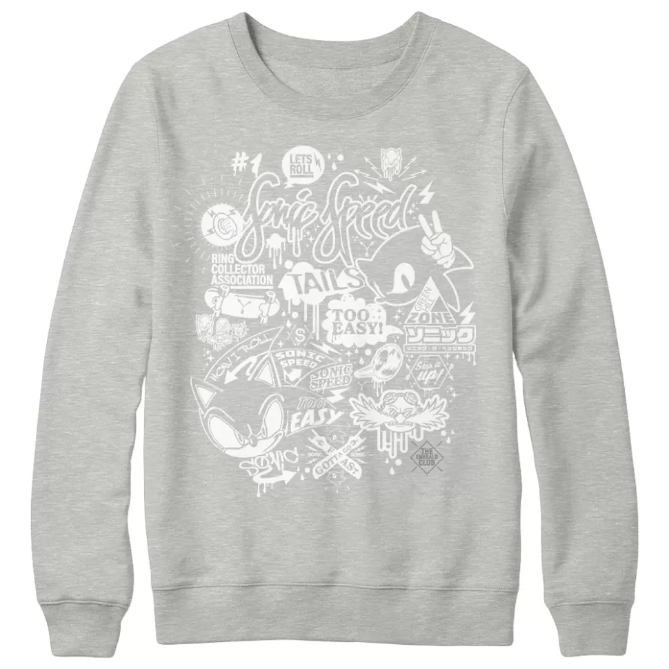 Sonic the Hedgehog Emerald Graffiti Crewneck>SEGA Best