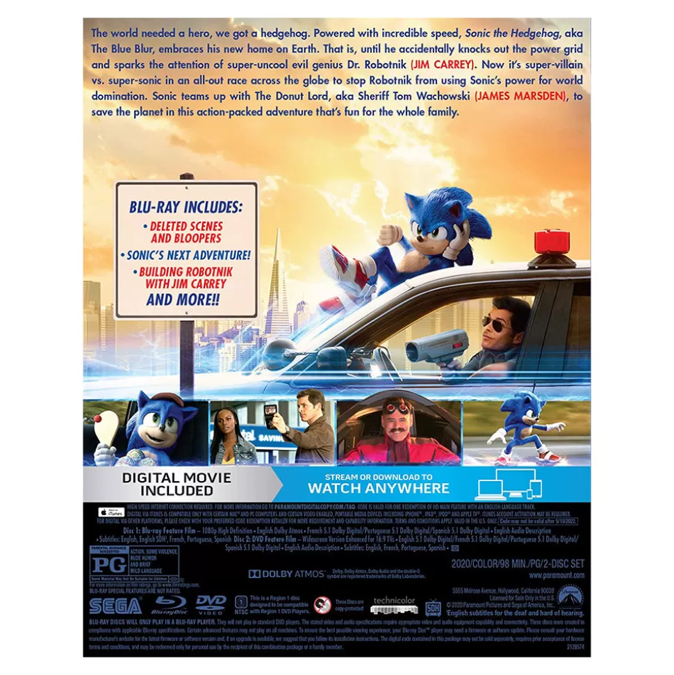 Sonic the Hedgehog Movie Blu-Ray>SEGA Hot