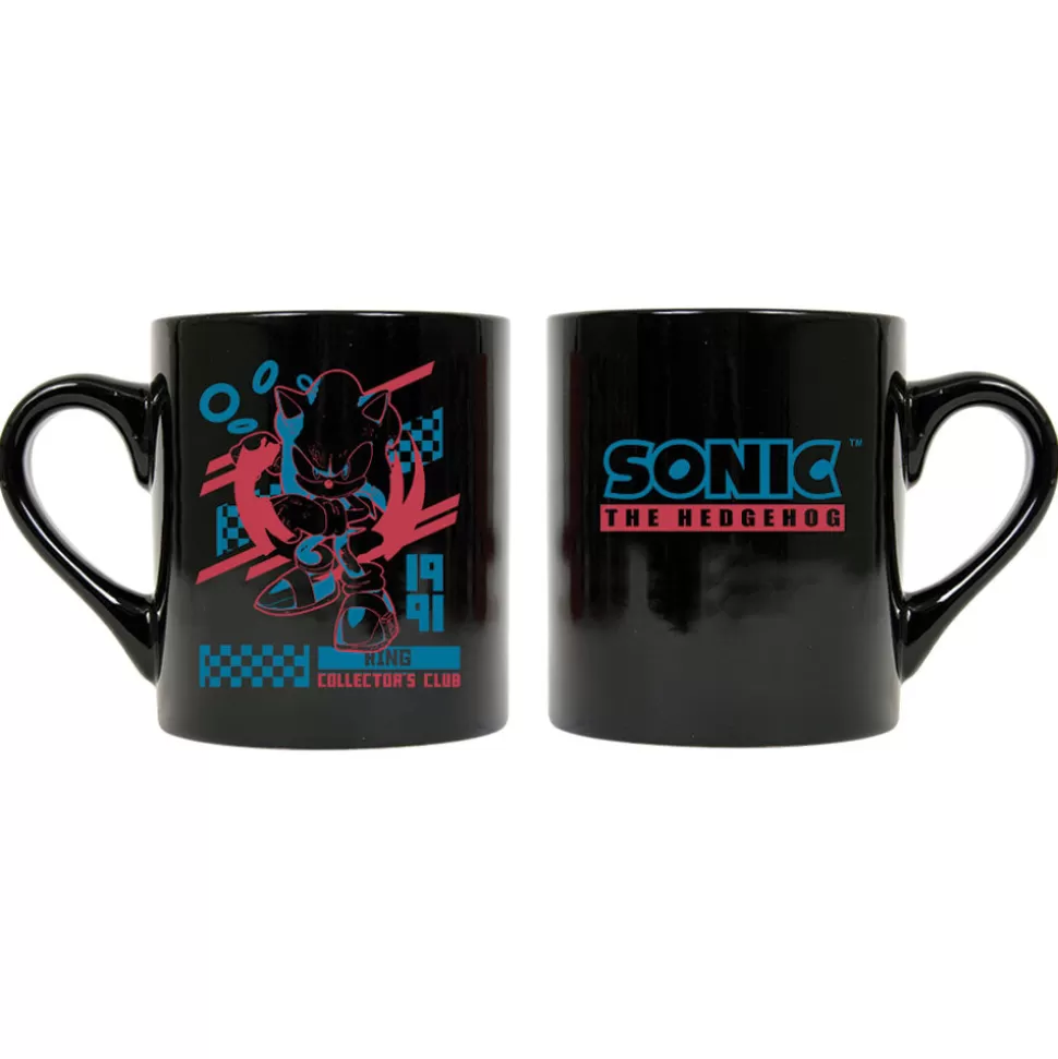Sonic the Hedgehog Ring Collectors Club Black Mug>SEGA Fashion