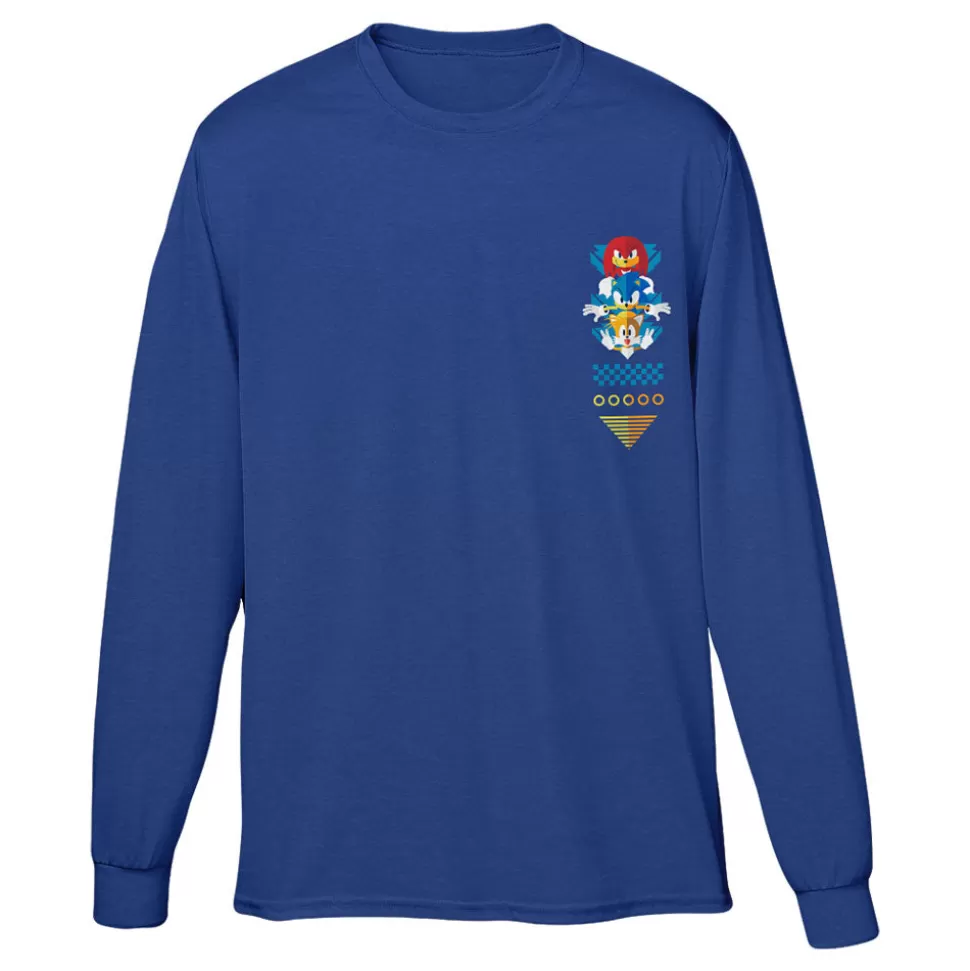 Sonic the Hedgehog Symmetrical Group Stacked Long-Sleeve Tee>SEGA Store