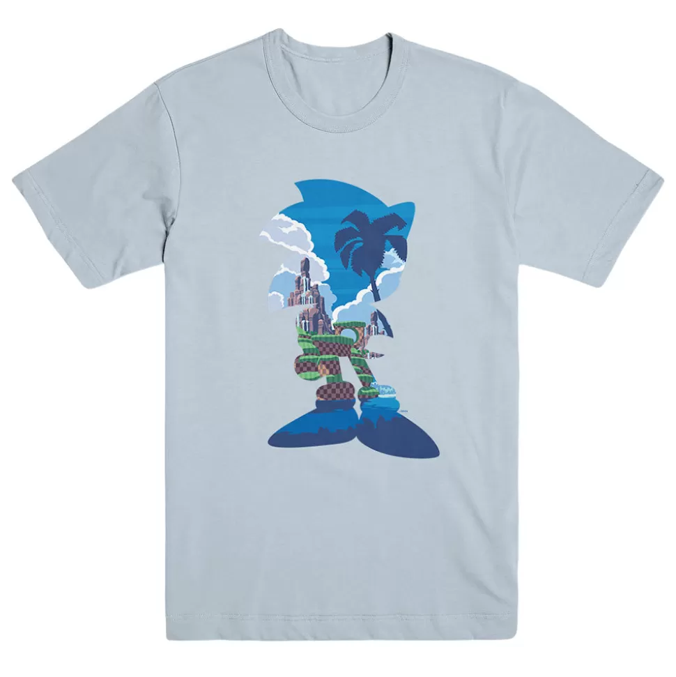South Island Sonic Silhouette Gray Tee>SEGA Best Sale