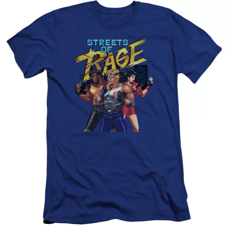 Streets of Rage Character Blue Tee>SEGA Cheap