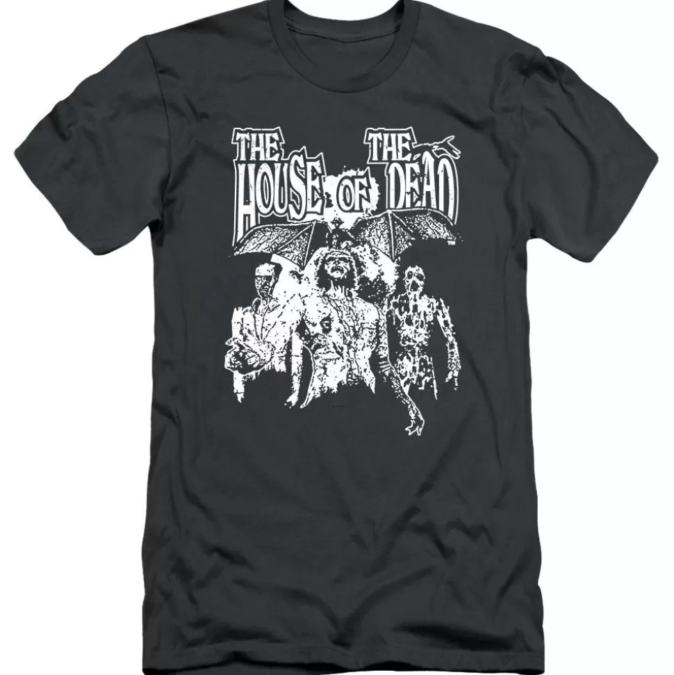 The House of the Dead Zombies Logo Charcoal Tee>SEGA Cheap